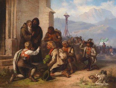 Tyrolean Pilgrims by Alois Schonn